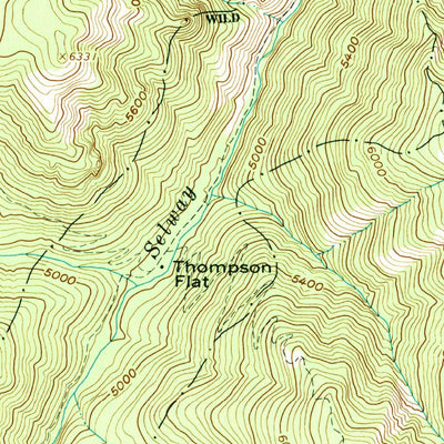 United States Geological Survey Wood Hump, ID (1991, 24000-Scale) digital map