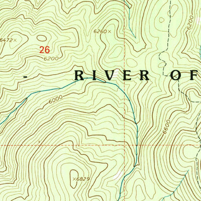 United States Geological Survey Wood Hump, ID (1998, 24000-Scale) digital map