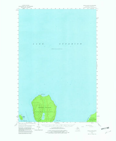 United States Geological Survey Wood Island, MI (1958, 62500-Scale) digital map