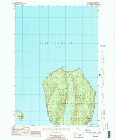 United States Geological Survey Wood Island, MI (1985, 24000-Scale) digital map