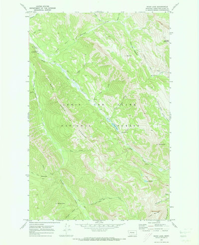 United States Geological Survey Wood Lake, MT (1970, 24000-Scale) digital map