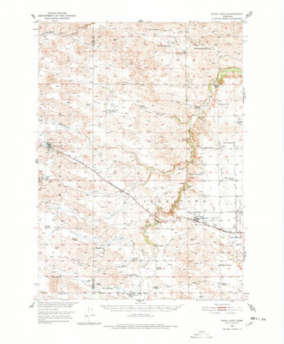 United States Geological Survey Wood Lake, NE (1950, 62500-Scale) digital map