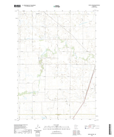 United States Geological Survey Wood Lake NW, MN (2022, 24000-Scale) digital map