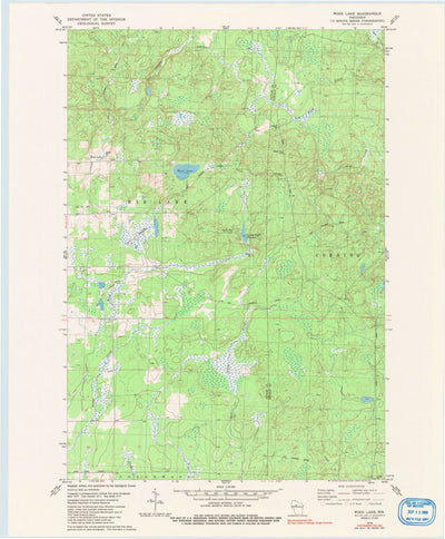 United States Geological Survey Wood Lake, WI (1979, 24000-Scale) digital map