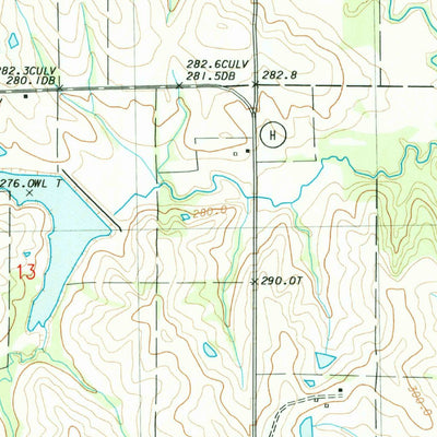 United States Geological Survey Wood, MO (1983, 24000-Scale) digital map