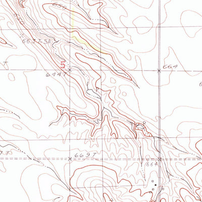 United States Geological Survey Wood North, SD (1982, 24000-Scale) digital map