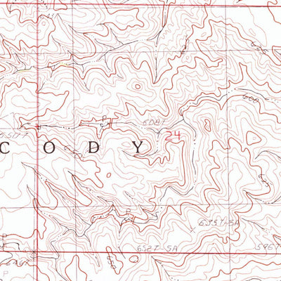 United States Geological Survey Wood North, SD (1982, 24000-Scale) digital map