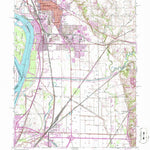 United States Geological Survey Wood River, IL-MO (1955, 24000-Scale) digital map