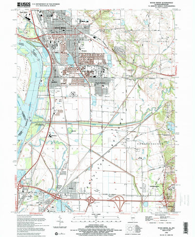 United States Geological Survey Wood River, IL-MO (1994, 24000-Scale) digital map