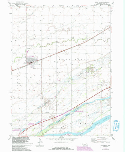 United States Geological Survey Wood River, NE (1962, 24000-Scale) digital map