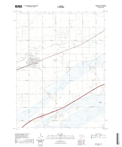 United States Geological Survey Wood River, NE (2021, 24000-Scale) digital map