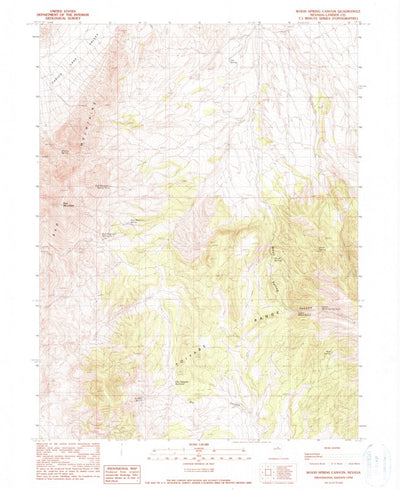 United States Geological Survey Wood Spring Canyon, NV (1990, 24000-Scale) digital map