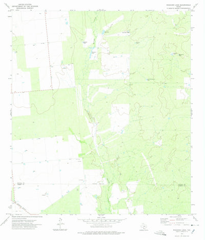 United States Geological Survey Woodard Lake, TX (1972, 24000-Scale) digital map