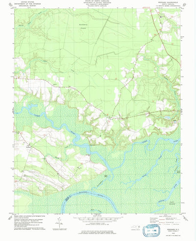 United States Geological Survey Woodard, NC (1979, 24000-Scale) digital map