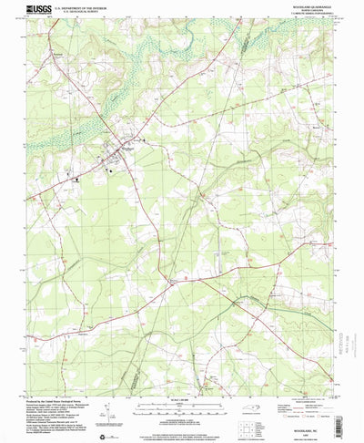 United States Geological Survey Woodard, NC (1997, 24000-Scale) digital map
