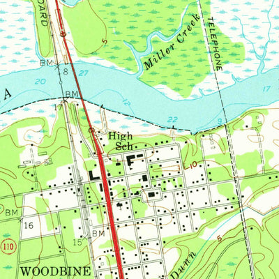 United States Geological Survey Woodbine, GA (1958, 24000-Scale) digital map