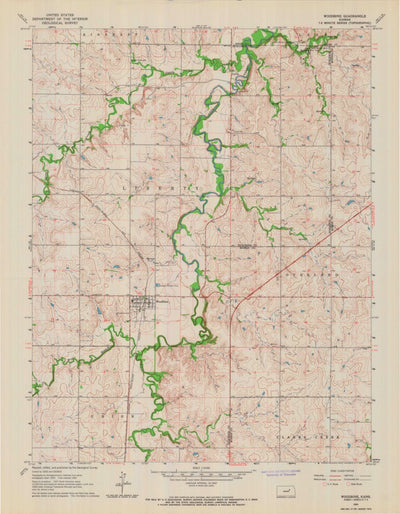 United States Geological Survey Woodbine, KS (1964, 24000-Scale) digital map