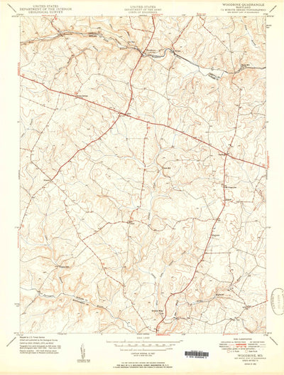 United States Geological Survey Woodbine, MD (1950, 24000-Scale) digital map