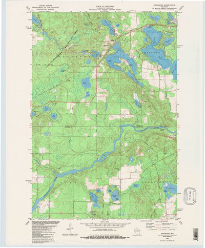 United States Geological Survey Woodboro, WI (1982, 24000-Scale) digital map