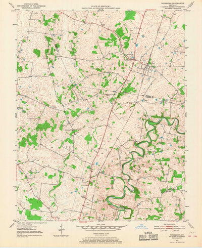 United States Geological Survey Woodburn, KY (1951, 24000-Scale) digital map