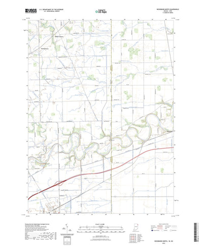 United States Geological Survey Woodburn North, IN (2022, 24000-Scale) digital map