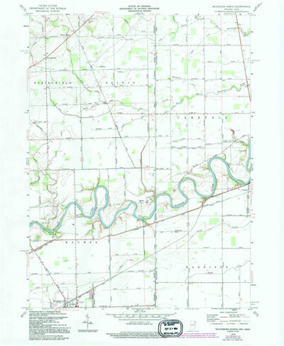 United States Geological Survey Woodburn North, IN-OH (1958, 24000-Scale) digital map