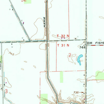 United States Geological Survey Woodburn North, IN-OH (1958, 24000-Scale) digital map