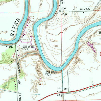 United States Geological Survey Woodburn North, IN-OH (1958, 24000-Scale) digital map