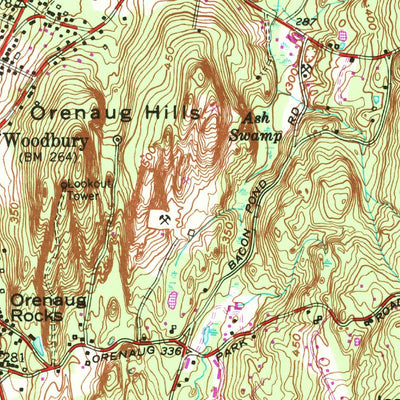 United States Geological Survey Woodbury, CT (1955, 24000-Scale) digital map