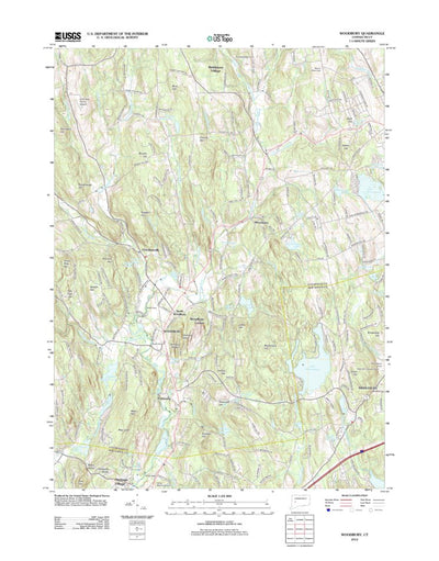 United States Geological Survey Woodbury, CT (2012, 24000-Scale) digital map