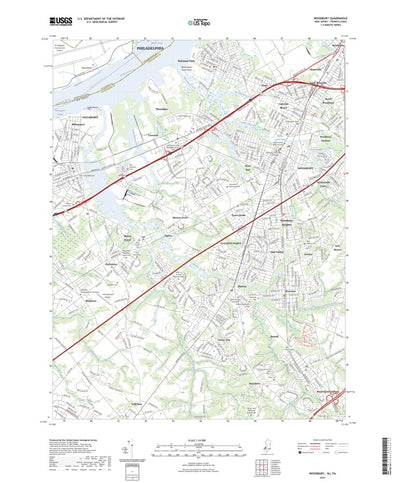 United States Geological Survey Woodbury, NJ (2023, 24000-Scale) digital map