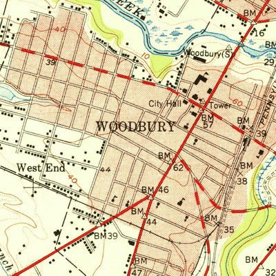 United States Geological Survey Woodbury, NJ-PA (1951, 24000-Scale) digital map