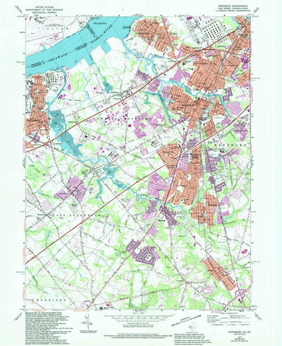 United States Geological Survey Woodbury, NJ-PA (1967, 24000-Scale) digital map