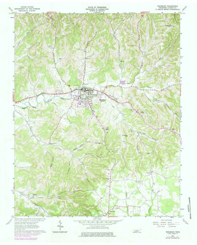 United States Geological Survey Woodbury, TN (1962, 24000-Scale) digital map