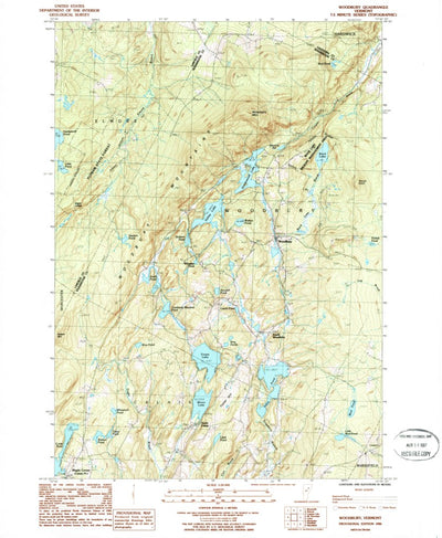United States Geological Survey Woodbury, VT (1986, 24000-Scale) digital map
