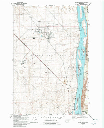 United States Geological Survey Wooded Island, WA (1992, 24000-Scale) digital map