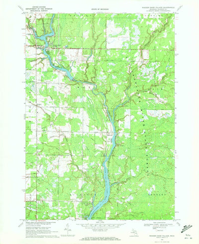 United States Geological Survey Wooden Shoe Village, MI (1969, 24000-Scale) digital map