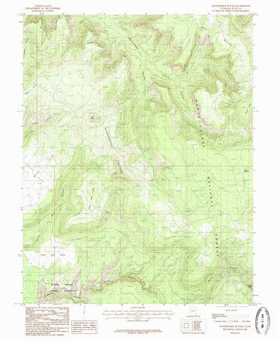 United States Geological Survey Woodenshoe Buttes, UT (1985, 24000-Scale) digital map
