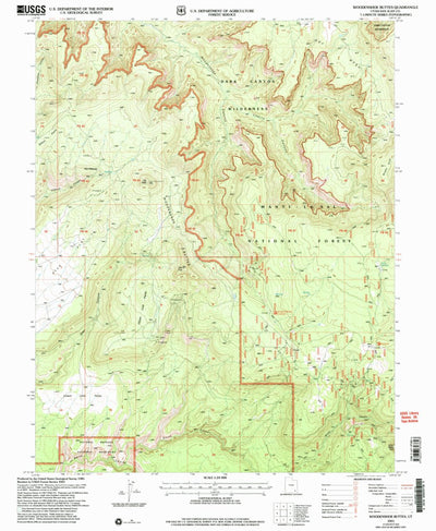 United States Geological Survey Woodenshoe Buttes, UT (2001, 24000-Scale) digital map