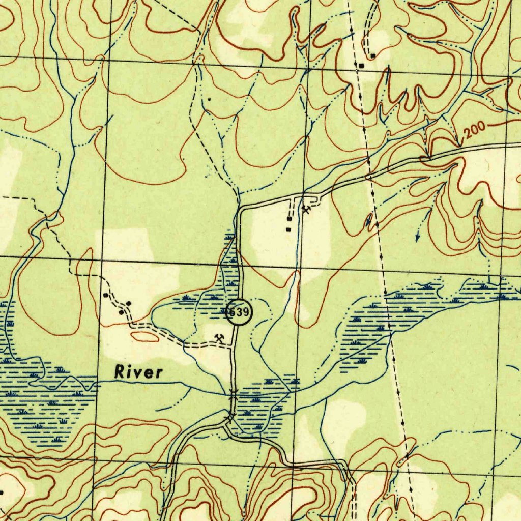 Woodford, VA (1942, 31680Scale) Map by United States Geological Survey