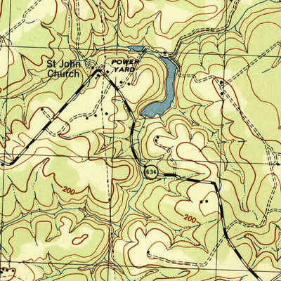 United States Geological Survey Woodford, VA (1942, 31680-Scale) digital map