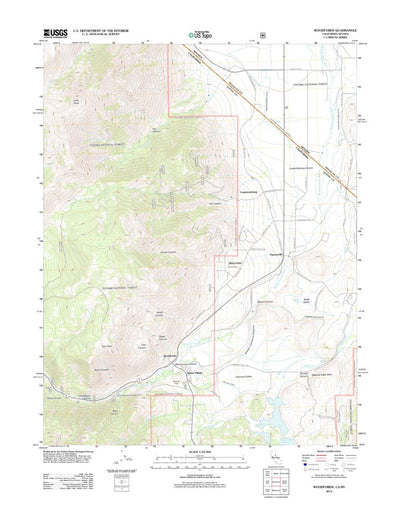 United States Geological Survey Woodfords, CA-NV (2012, 24000-Scale) digital map