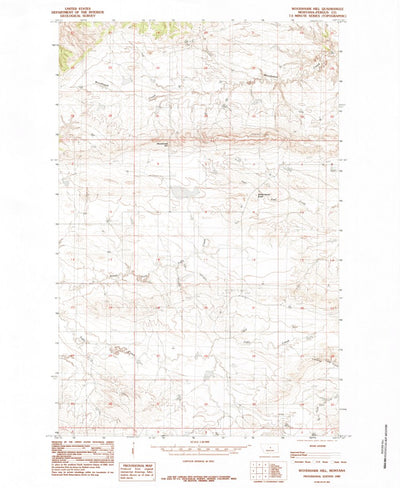 United States Geological Survey Woodhawk Hill, MT (1985, 24000-Scale) digital map