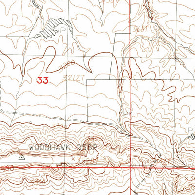 United States Geological Survey Woodhawk Hill, MT (1985, 24000-Scale) digital map