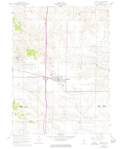 United States Geological Survey Woodhull, IL (1953, 24000-Scale) digital map