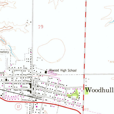 United States Geological Survey Woodhull, IL (1953, 24000-Scale) digital map