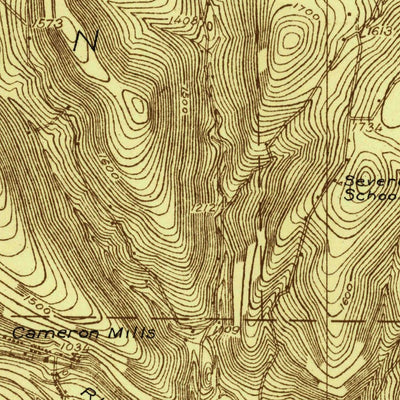 United States Geological Survey Woodhull, NY-PA (1924, 48000-Scale) digital map