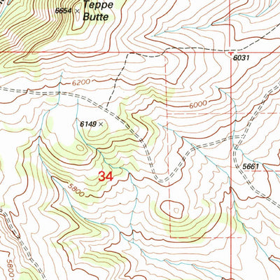 United States Geological Survey Woodhurst Mountain, MT (1995, 24000-Scale) digital map