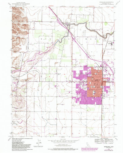 United States Geological Survey Woodland, CA (1952, 24000-Scale) digital map