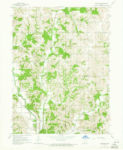 United States Geological Survey Woodland, IA (1964, 24000-Scale) digital map